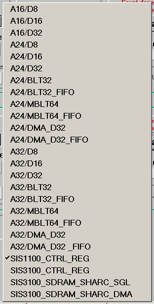 access mode pulldown 