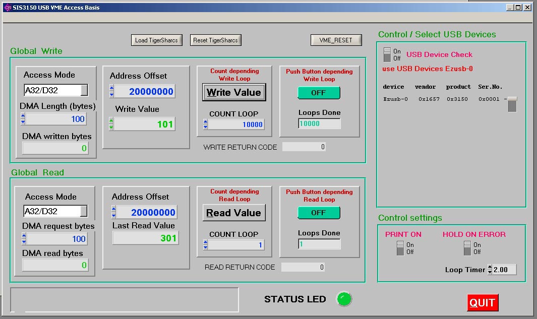 SIS3150 base program screen shot